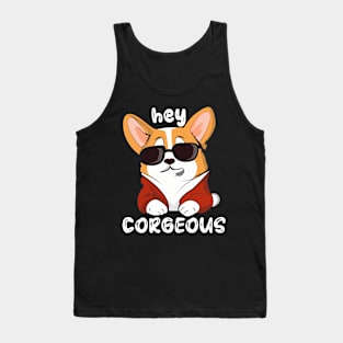 Cool corgi dog with sunglasses Tank Top